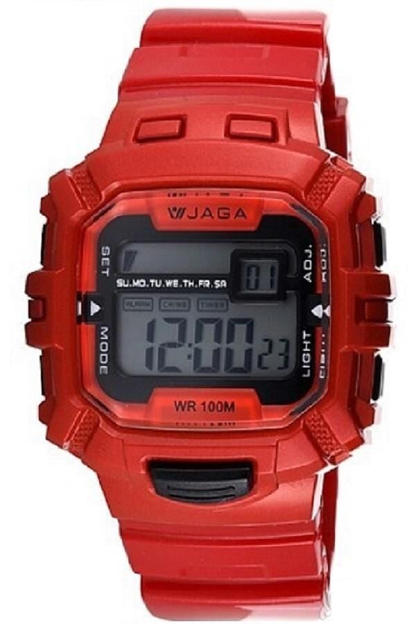 JAGA M0938-0GGG-2 Alarm Kronometre Aydınlatmalı Dijital Genç Kol Saati
