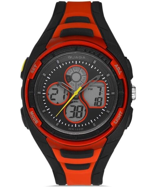 Jaga AD0900B-0GAG-DS Alarm Kronometre Aydınlatmalı Çift Genç Kol Saati