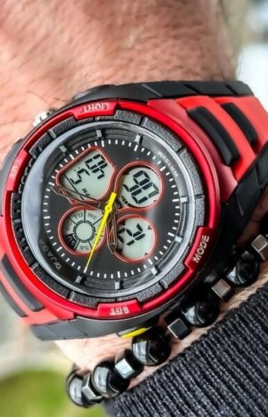 Jaga AD0900B-0GAG-DS Alarm Kronometre Aydınlatmalı Çift Genç Kol Saati