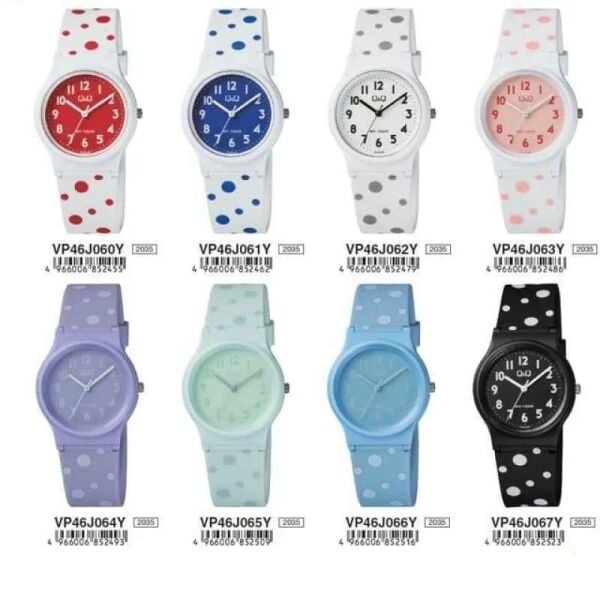 Q&Q VP46J060Y Kırmızı Puanlı Çocuk Kol Saati