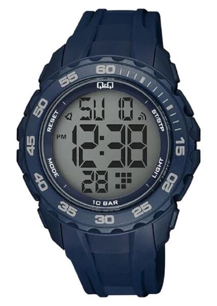 Q&Q G06A-002VY Lacivert Renkli Alarmlı Tarihli Kronometreli Işıklı 10 Atm Genç Kol Saati