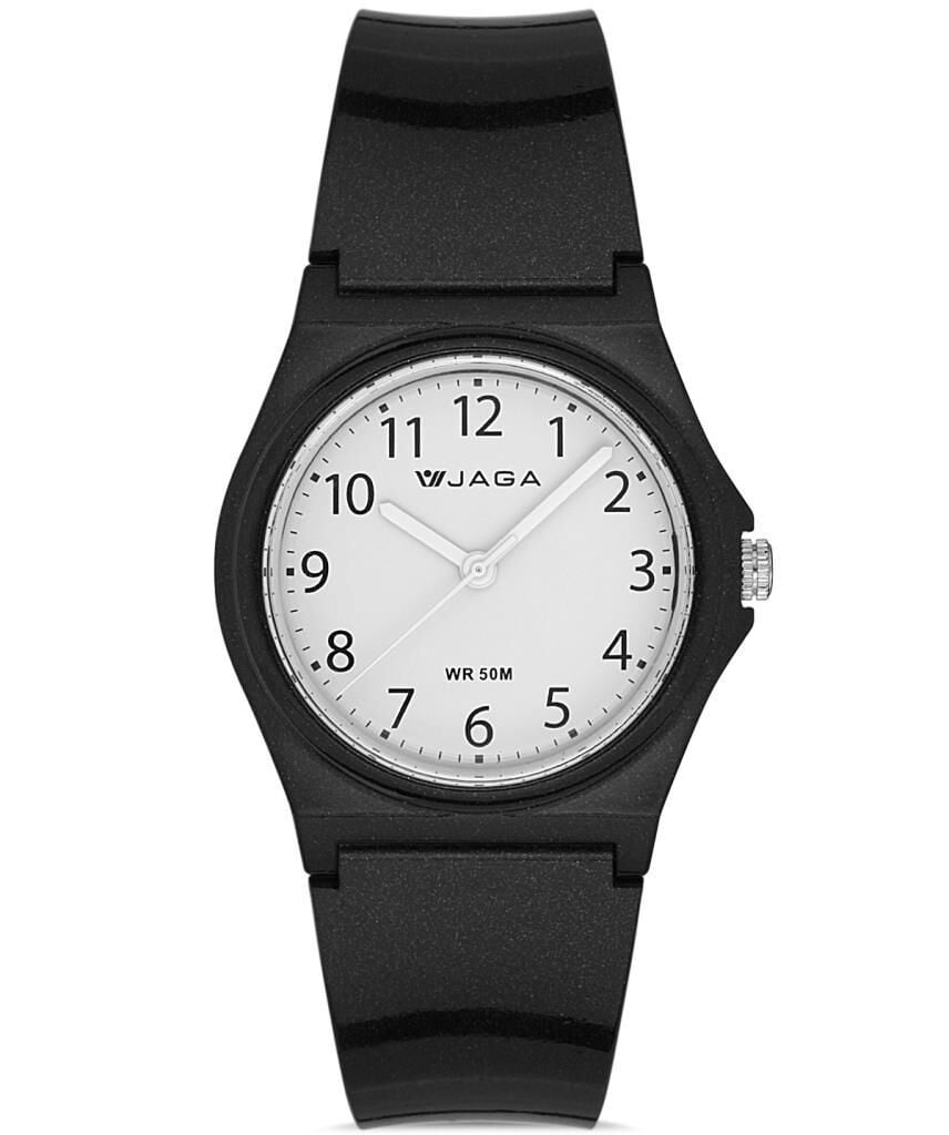 JAGA AQ0936-0AAX-D2 7-12 Yaş Siyah Renkli Silikon 5 Atm Çocuk Kol Saati