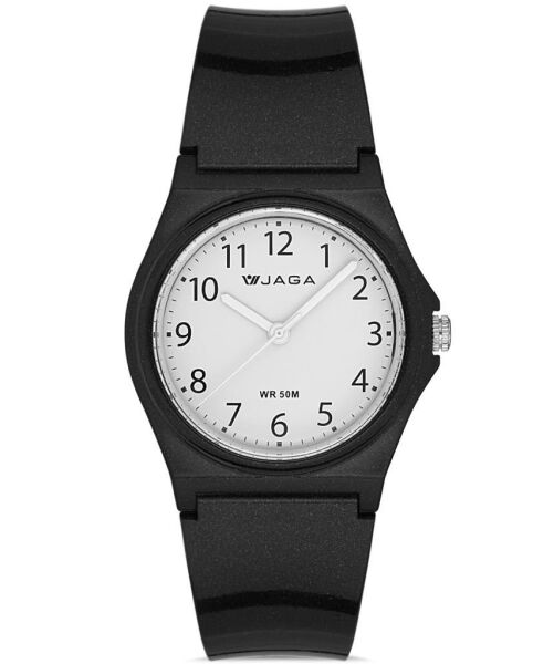 JAGA AQ0936-0AAX-D2 7-12 Yaş Siyah Renkli Silikon 5 Atm Çocuk Kol Saati