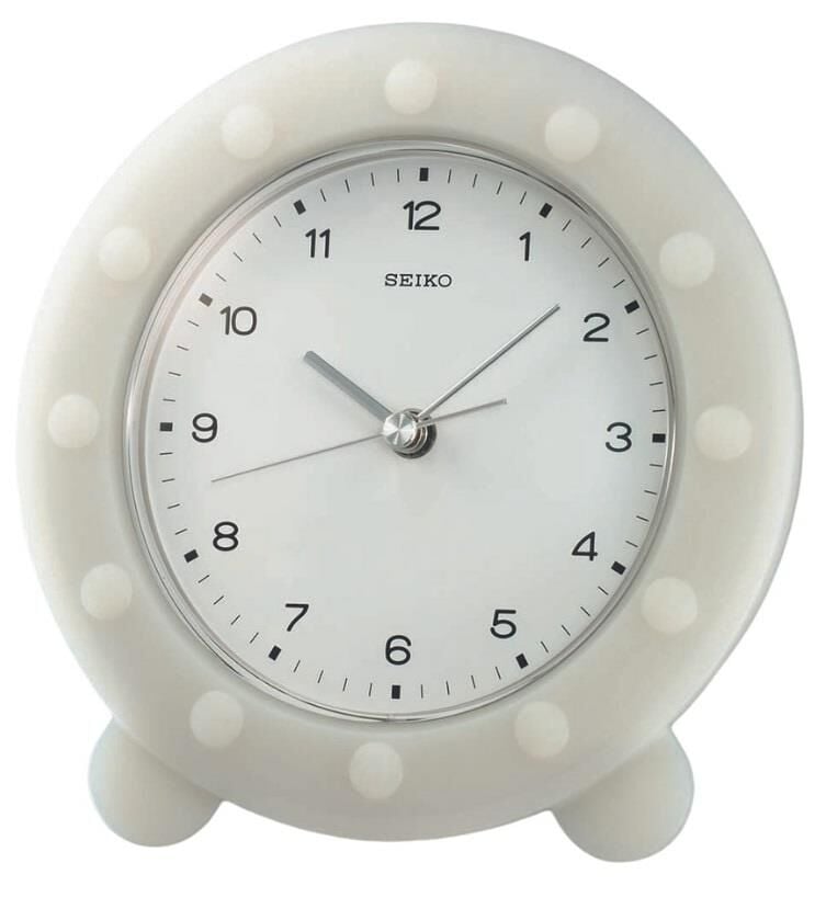 Seiko QXG109W Silikon Kasa 16.5 cm Çaplı Su Sıçralamalarına Dayanıklı Duş ve Banyo Duvar/Masa Saati