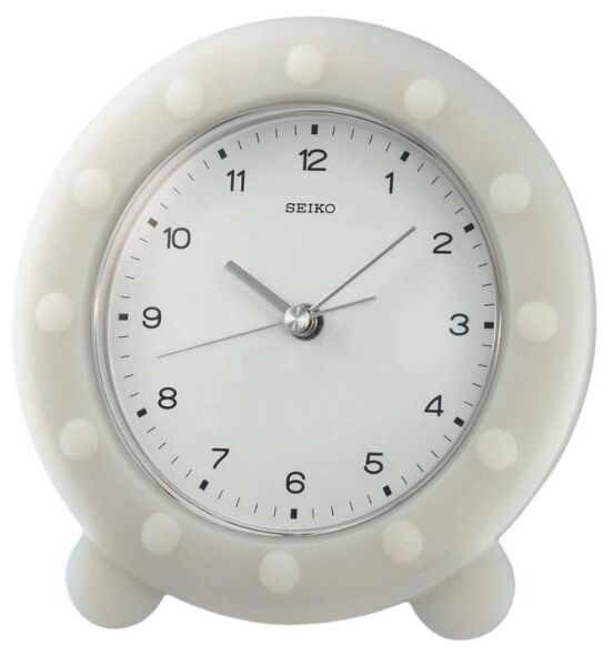 Seiko QXG109W Silikon Kasa 16.5 cm Çaplı Su Sıçralamalarına Dayanıklı Duş ve Banyo Duvar/Masa Saati