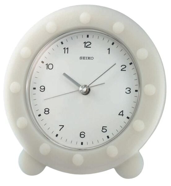 Seiko QXG109W Silikon Kasa 16.5 cm Çaplı Su Sıçralamalarına Dayanıklı Duş ve Banyo Duvar/Masa Saati