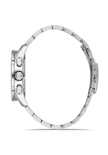 Hislon MS206S-04SS Multifonksiyonlu Safir Cam Erkek Kol Saati