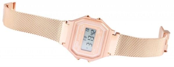 Q&Q M173J030Y Rose Renkli Kronometreli Alarmlı Işıklı Kadın Kol Saati