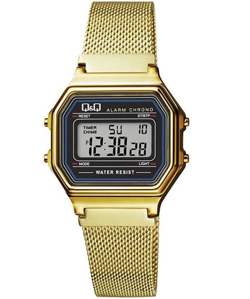 Q&Q M173J027Y Kronometreli Alarmlı Işıklı Kadın Kol Saati