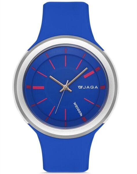 Jaga AQ1125-OEBX-D7 Mavi Renkli Silikon 10 Atm Çocuk Kol Saati
