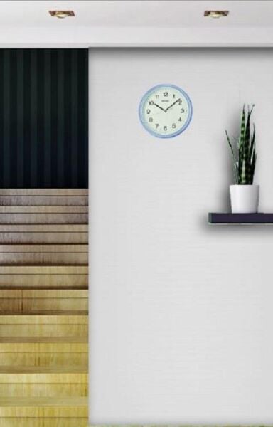 Seiko QHA008L Plastik Kasa Mavi Renkli 27.5 cm Çaplı Quartz Mekanizmalı Duvar Saati