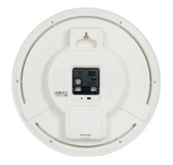 Seiko QHA010L Plastik Kasa Beyaz Renkli 33 cm Çaplı Sensörlü Otomatik Sabit Işıklı Quartz Mekanizmalı Duvar Saati