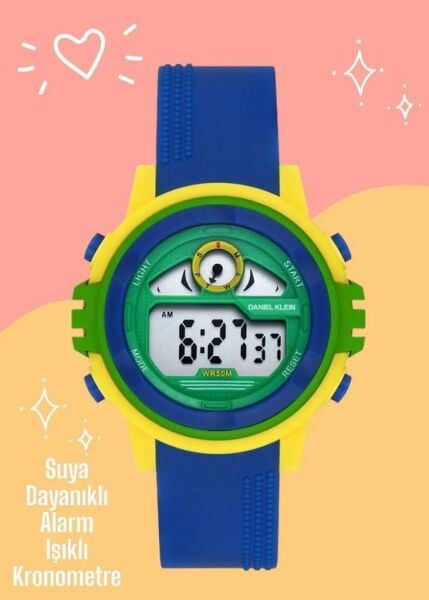 Daniel Klein DK.2266-9 8-12 Yaş için Alarm ve Kronometre Özellikli Çocuk Kol Saati