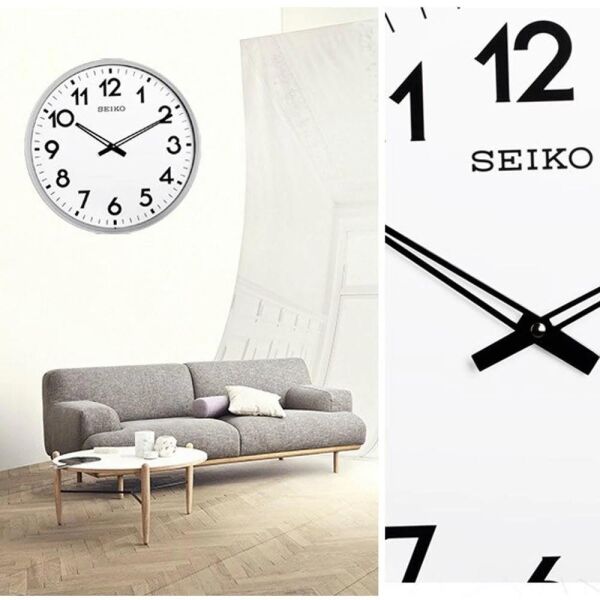 Seiko QXA560S Plastik Kasa Metalik Renkli 42.4 cm Çaplı Modern Dekoratif Salon Quartz Saniye Mekanizmalı Duvar Saati