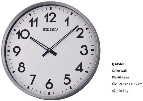 Seiko QXA560S Salon Ofis Duvar Saati