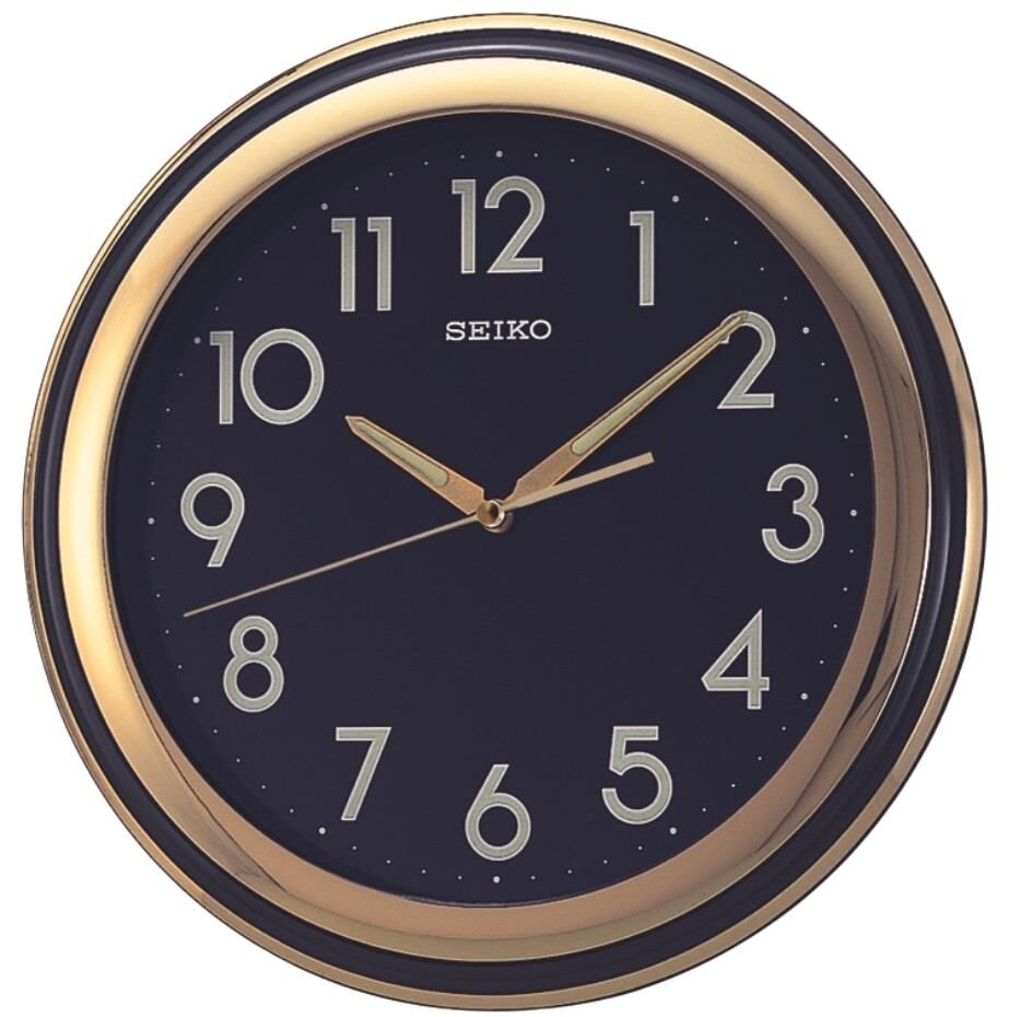 Seiko QXA578F Plastik Kasa LumiBrite Siyah Kadranlı Dekoratif Duvar Saati