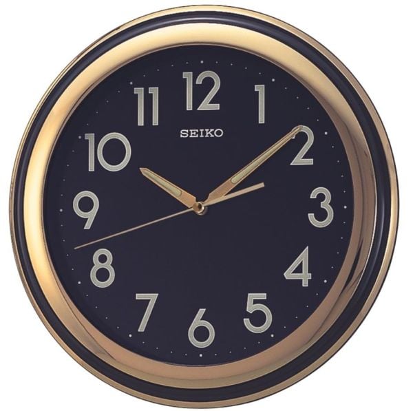 Seiko QXA578F Plastik Kasa LumiBrite Siyah Kadranlı Dekoratif Duvar Saati