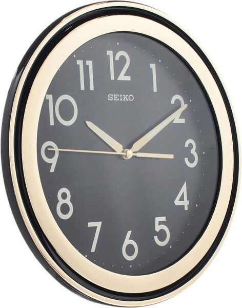 Seiko QXA578F Plastik Kasa LumiBrite Siyah Kadranlı Dekoratif Duvar Saati