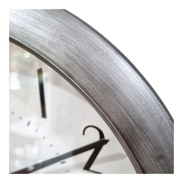 Seiko QXA598S Plastik Kasa Gri Renkli 41 cm Çaplı Eskitme Cilalı Modern Dekoratif Sessiz Saniye Mekanizmalı Duvar Saati