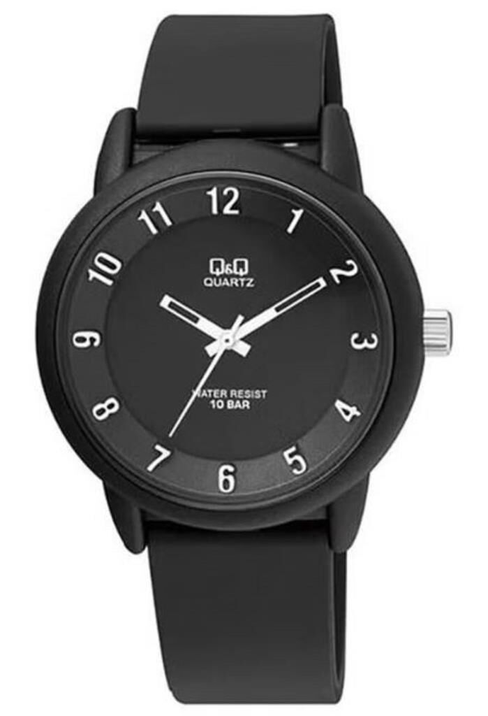 Q&Q VR52J001Y Siyah Renk Silikon 10 Atm Su Geçirmez Genç Kol Saati