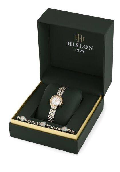Hislon QL220T-02SG (SET) Bileklik Hediyeli Kadın Kol Saati