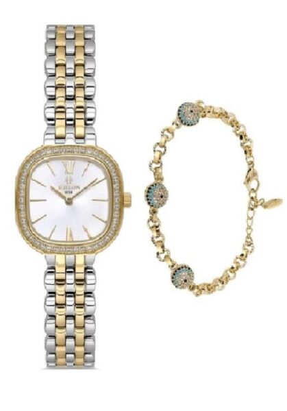 Hislon QL220T-02STS (SET) Bileklik Hediyeli Kadın Kol Saati