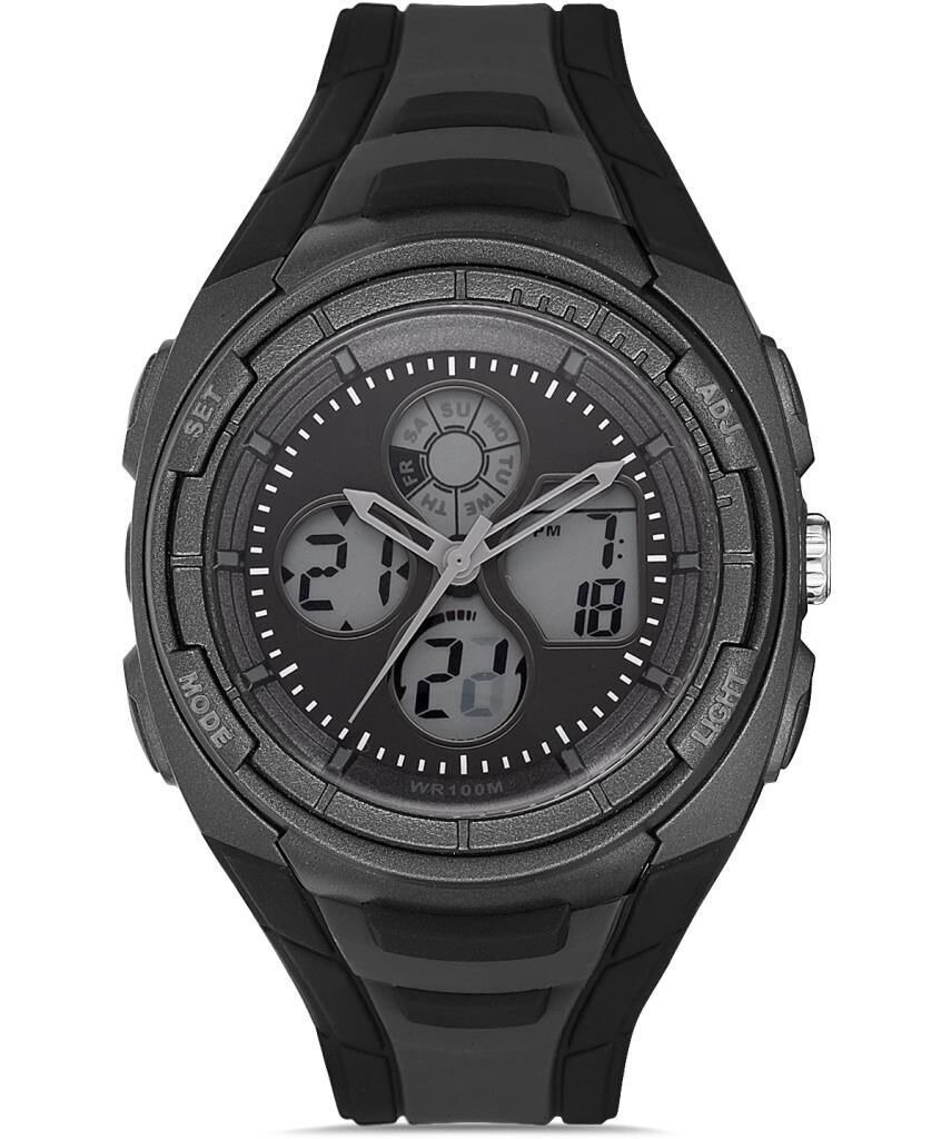 Jaga AD0900B-0CCC-DS Alarm Kronometre Aydınlatmalı Çift Erkek Genç Kol Saati