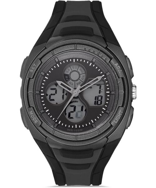 Jaga AD0900B-0CCC-DS Alarm Kronometre Aydınlatmalı Çift Erkek Genç Kol Saati