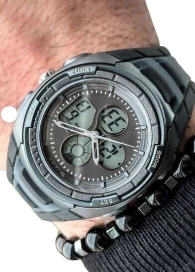 Jaga AD0900B-0CCC-DS Alarm Kronometre Aydınlatmalı Çift Erkek Genç Kol Saati