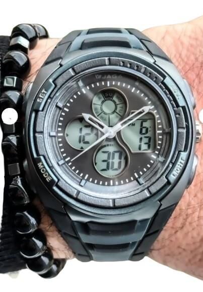 Jaga AD0900B-0CCC-DS Alarm Kronometre Aydınlatmalı Çift Erkek Genç Kol Saati