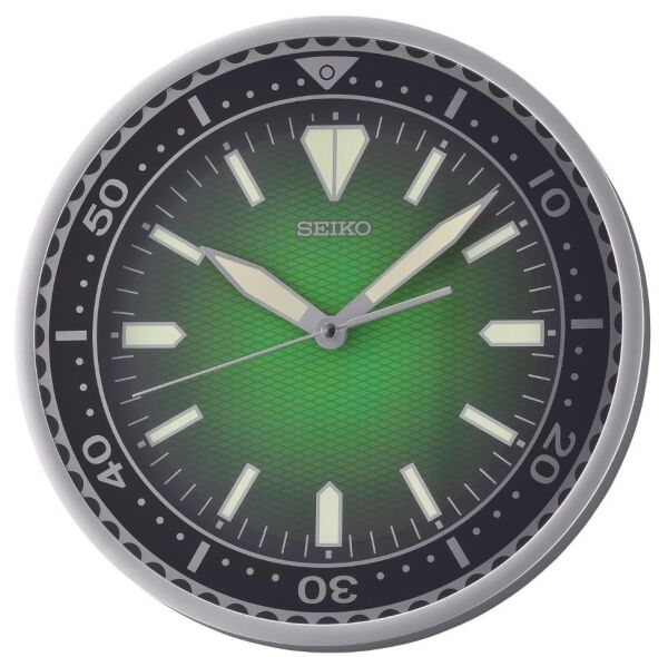 Seiko QXA791S Plastik Kasa Metalik Renkli 30 cm Çaplı LumiBrite Modern Sessiz Saniye Mekanizmalı Duvar Saati