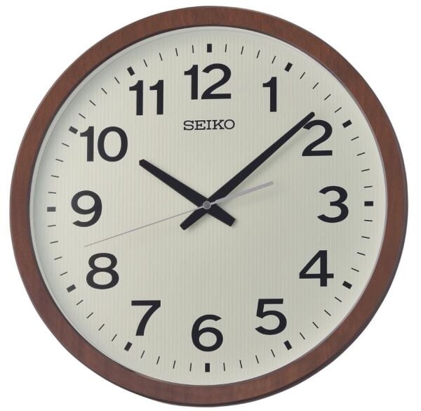 Seiko QXA799B Plastik Kasa Kahverengi Renkli 40 cm Çaplı LumiBrite Modern Sessiz Saniye Mekanizmalı Duvar Saati