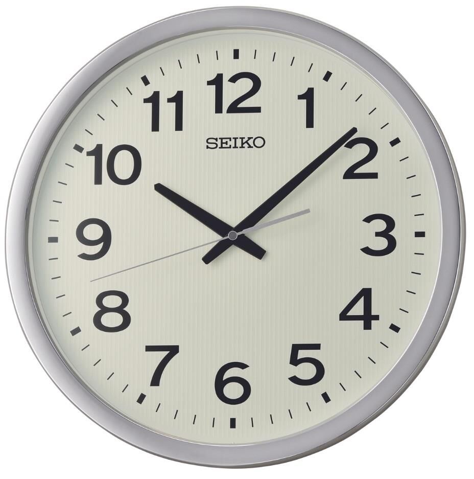 Seiko QXA799S Plastik Kasa Metalik Renkli 40 cm Çaplı LumiBrite Kaplama Kadranlı Modern Sessiz Saniye Mekanizmalı Duvar Saati