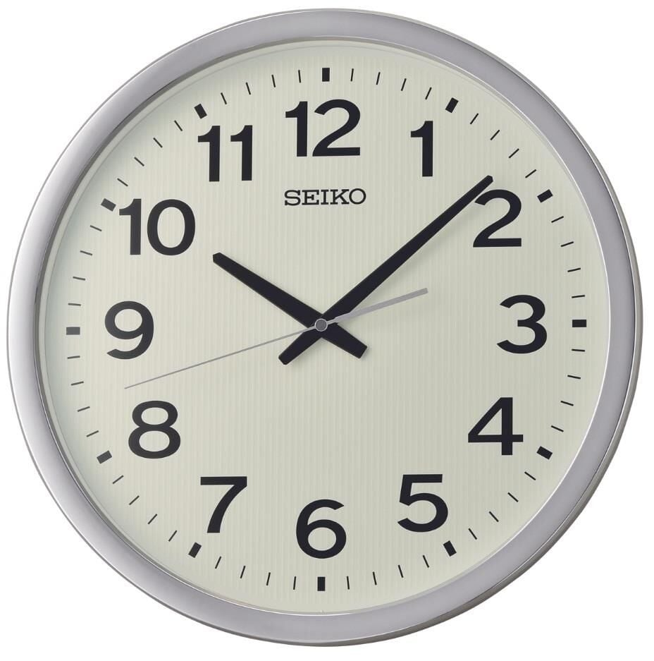 Seiko QXA799S Plastik Kasa Metalik Renkli 40 cm Çaplı LumiBrite Kaplama Kadranlı Modern Sessiz Saniye Mekanizmalı Duvar Saati
