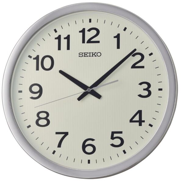 Seiko QXA799S Plastik Kasa Metalik Renkli 40 cm Çaplı LumiBrite Kaplama Kadranlı Modern Sessiz Saniye Mekanizmalı Duvar Saati