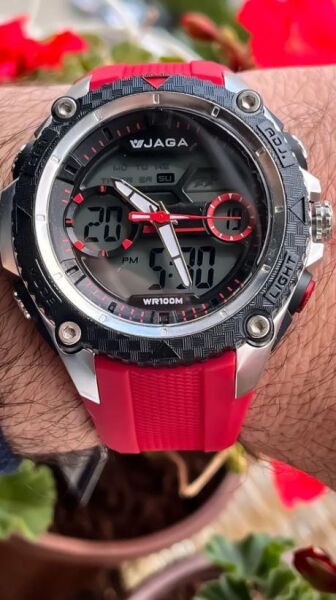 Jaga AD1146-0GAA Alarm Kronometre Aydınlatmalı Genç Çift Kol Saati
