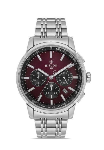 Hislon MS103S-14SS Safir Cam Erkek Kol Saati