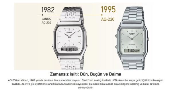Casio AQ-230GG-2ADF Kadın/Erkek Kol Saati