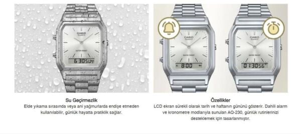 Casio AQ-230GG-2ADF Kadın/Erkek Kol Saati
