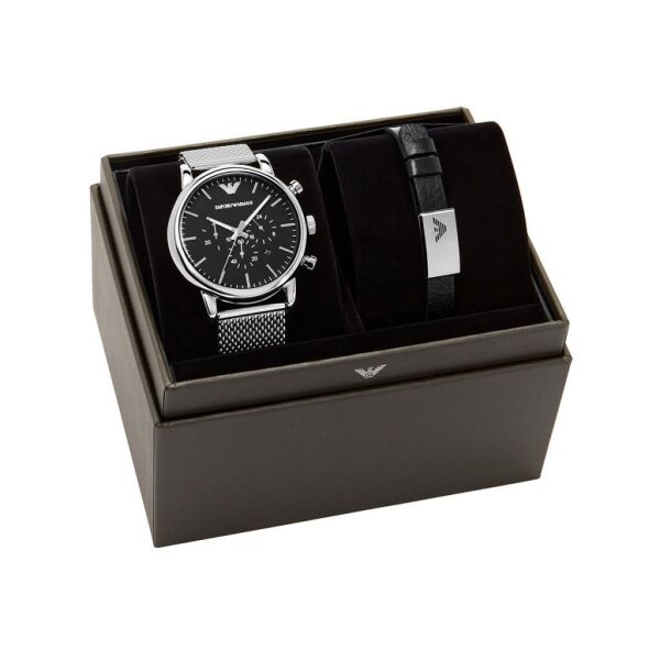 Emporio Armani AR80062SET Erkek Kol Saati ve Bileklik Seti