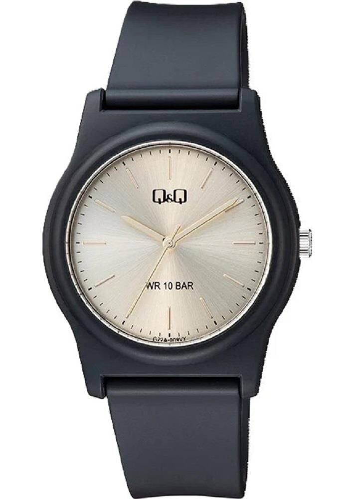 Q&Q G22A-009VY Siyah Renkli 10 Atm Su Geçirmez Unisex Kol Saati