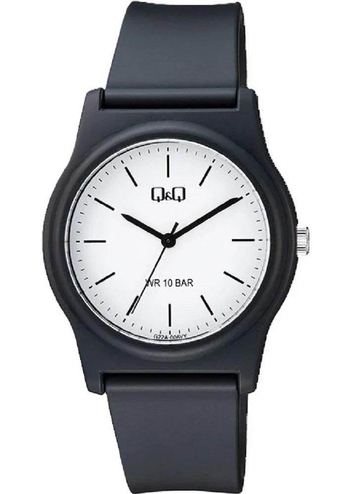 Q&Q G22A-006VY Siyah Renkli 10 Atm Su Geçirmez Unisex Kol Saati
