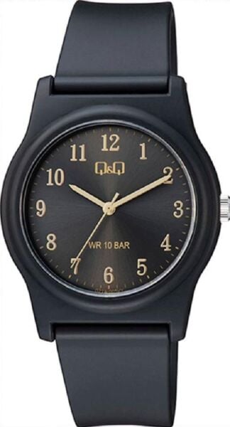 Q&Q G22A-005VY Siyah Renkli 10 Atm Su Geçirmaz Unisex Kol Saati
