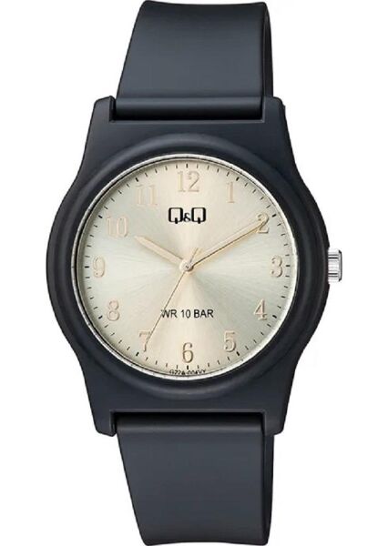 Q&Q G22A-004VY Siyah Renkli 10 Atm Su Geçirmez Unisex Kol Saati