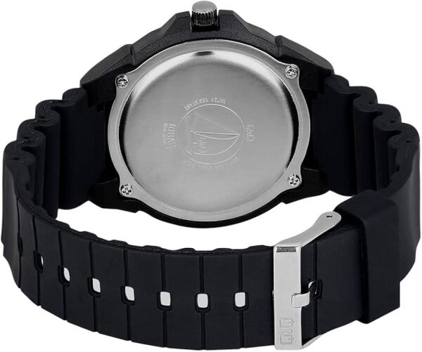 Q&Q V30A-003VY Siyah Renkli Silikon 10 Atm Su Geçirmez Genç Kol Saati