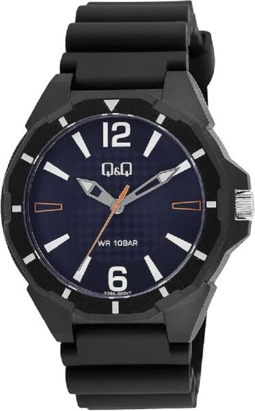 Q&Q V30A-002VY Siyah Renkli 10 Atm Su Geçirmez Genç Kol Saati