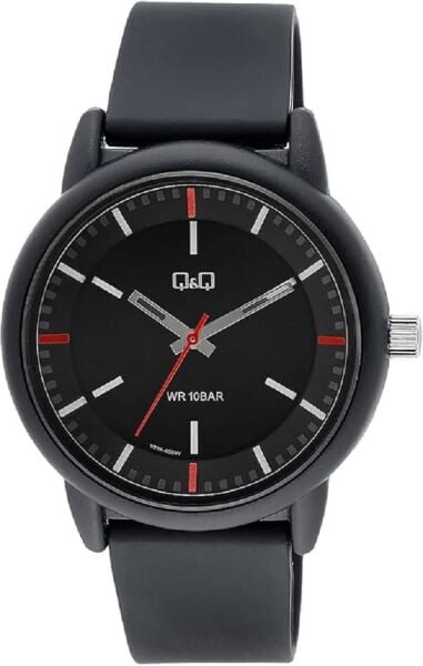 Q&Q V29A-005VY Siyah Renkli 10 Atm Su Geçirmez Genç Kol Saati