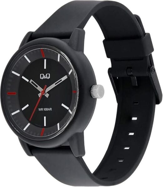 Q&Q V29A-005VY Siyah Renkli 10 Atm Su Geçirmez Genç Kol Saati