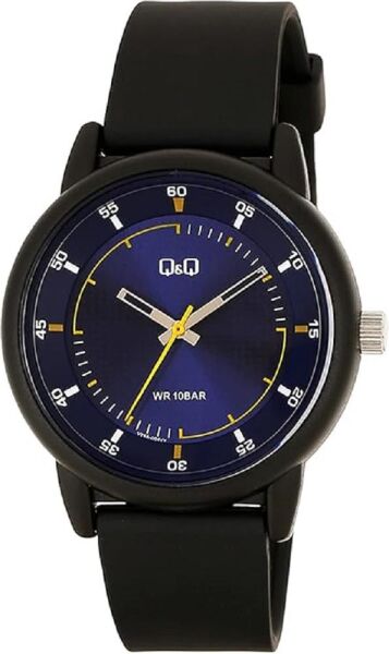 Q&Q V29A-004VY Siyah Renkli 10 Atm Su Geçirmez Genç Kol Saati