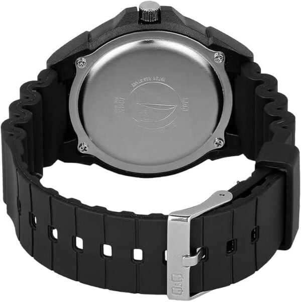 Q&Q V30A-005VY Siyah Renkli Silikon 10 Atm Su Geçirmez Genç Kol Saati